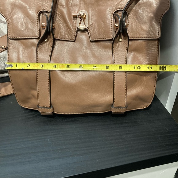 KOOBA Bag with Gold Hardware 2 Tone Leather Removable Shoulder Strap - Picture 12 of 13